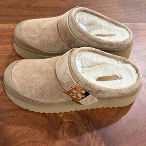 Tory Burch Mellow Shearling Platform Mules Size: 8M